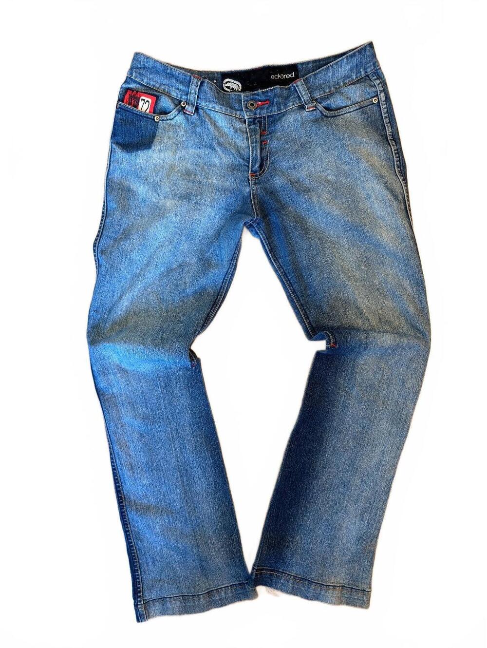 Vintage Ecko Red Jeans Bootcut Low Rise Y2K Blue Size 8